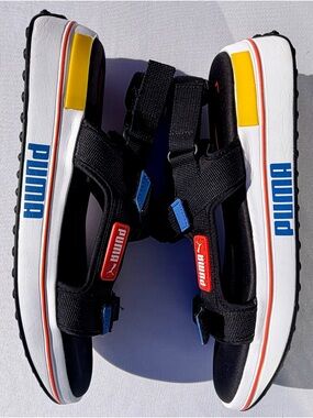 Puma Future Rider Black Sport Sandals Men's Size 9